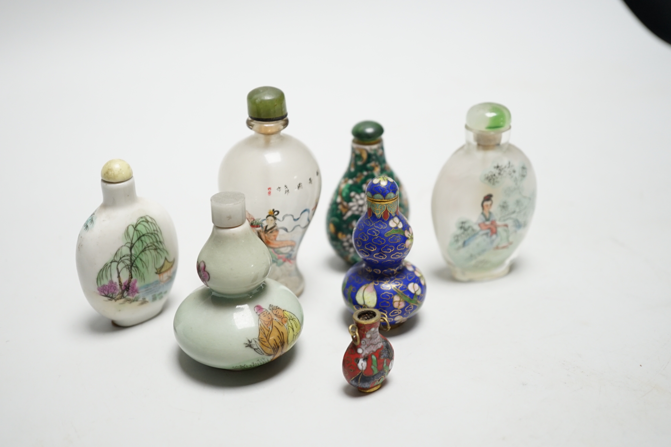 Seven various Chinese snuff bottles